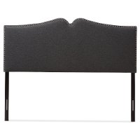 133-7152-RCW Contemporary Dark Gray Queen Upholstered Headboard - Gracie-2