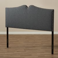133-7152-RCW Contemporary Dark Gray Queen Upholstered Headboard - Gracie-5