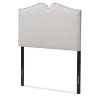 133-7149-RCW Contemporary Grayish Beige Twin Upholstered Headboard - Gracie