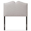 133-7149-RCW Contemporary Grayish Beige Twin Upholstered Headboard - Gracie-2
