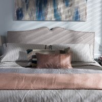 133-7153-RCW Contemporary Grayish Beige Queen Upholstered Headboard - Gracie-4
