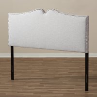 133-7153-RCW Contemporary Grayish Beige Queen Upholstered Headboard - Gracie-5