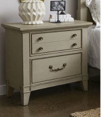 Farmhouse Rustic Taupe Nightstand - Sausalito