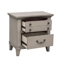 Farmhouse Rustic Taupe Nightstand - Sausalito-2