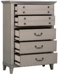 Farmhouse Rustic Taupe Chest of Drawers - Sausalito-3