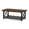 131-7195-RCW Textured Industrial Black and Brown Coffee Table - Herzen-3