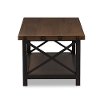 131-7195-RCW Textured Industrial Black and Brown Coffee Table - Herzen-4
