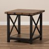 131-7196-RCW Textured Industrial Black and Brown End Table - Herzen-2