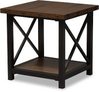 131-7196-RCW Textured Industrial Black and Brown End Table - Herzen-3