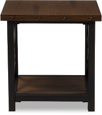 131-7196-RCW Textured Industrial Black and Brown End Table - Herzen-4