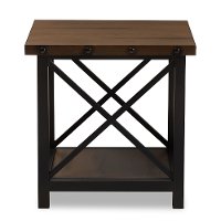131-7196-RCW Textured Industrial Black and Brown End Table - Herzen-5