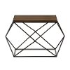 131-7198-RCW Textured Geometric Black and Brown End Table - Stilo-2
