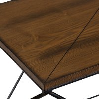 131-7198-RCW Textured Geometric Black and Brown End Table - Stilo-5