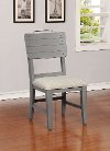 Clearance Gray Upholstered Dining Room Chair - American Vintage