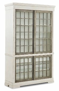 Rustic Chalk White Curio Cabinet - Coming Home-2
