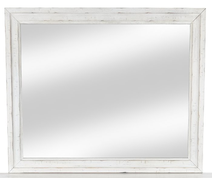 Casual Classic Rustic Chalk White Mirror - Coming Home