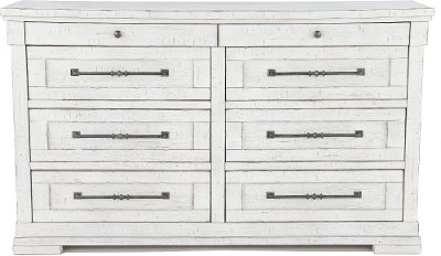Casual Classic Rustic Chalk White Dresser - Coming Home