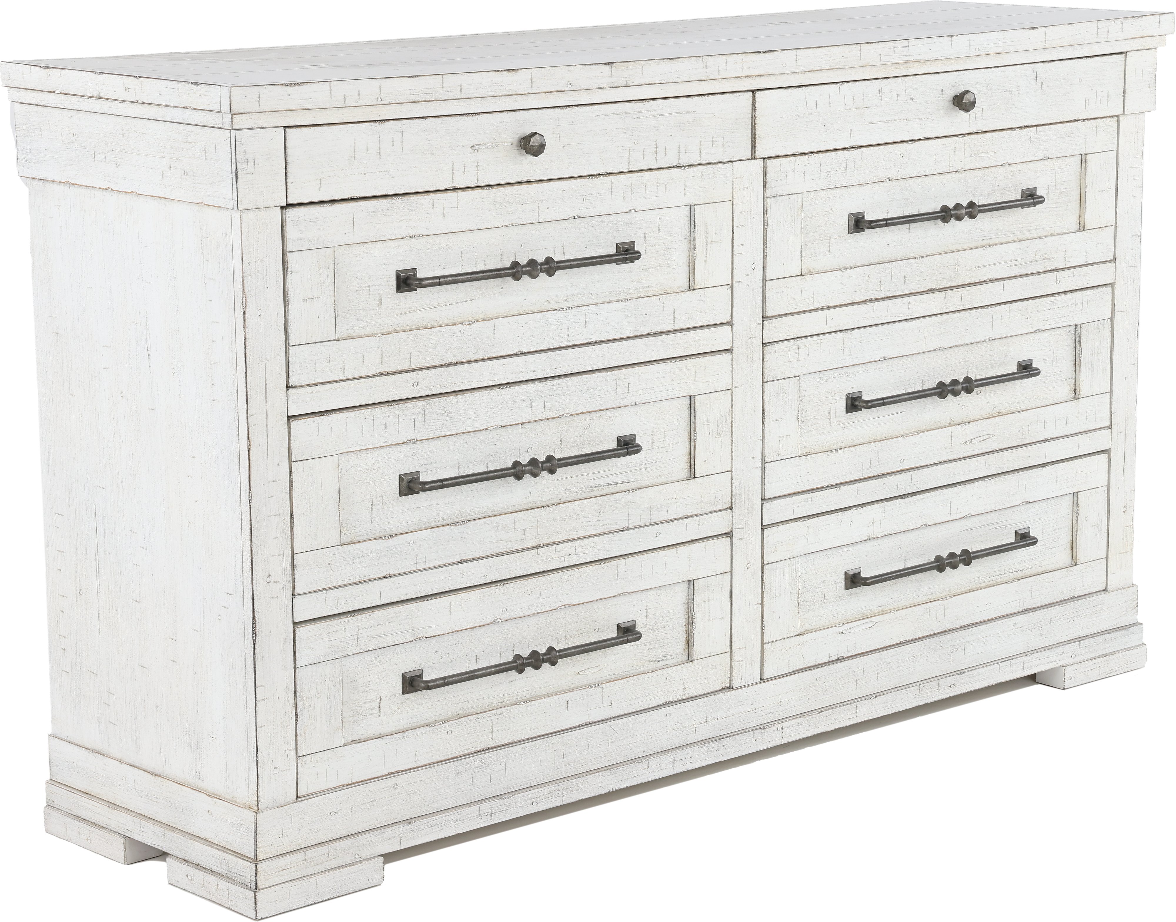 Casual Classic Rustic Chalk White Dresser - Coming Home-2