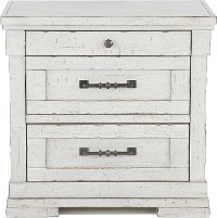 Casual Classic Rustic Chalk White Nightstand - Coming Home