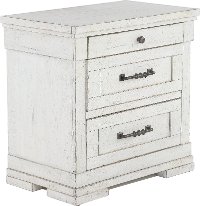 Casual Classic Rustic Chalk White Nightstand - Coming Home-2