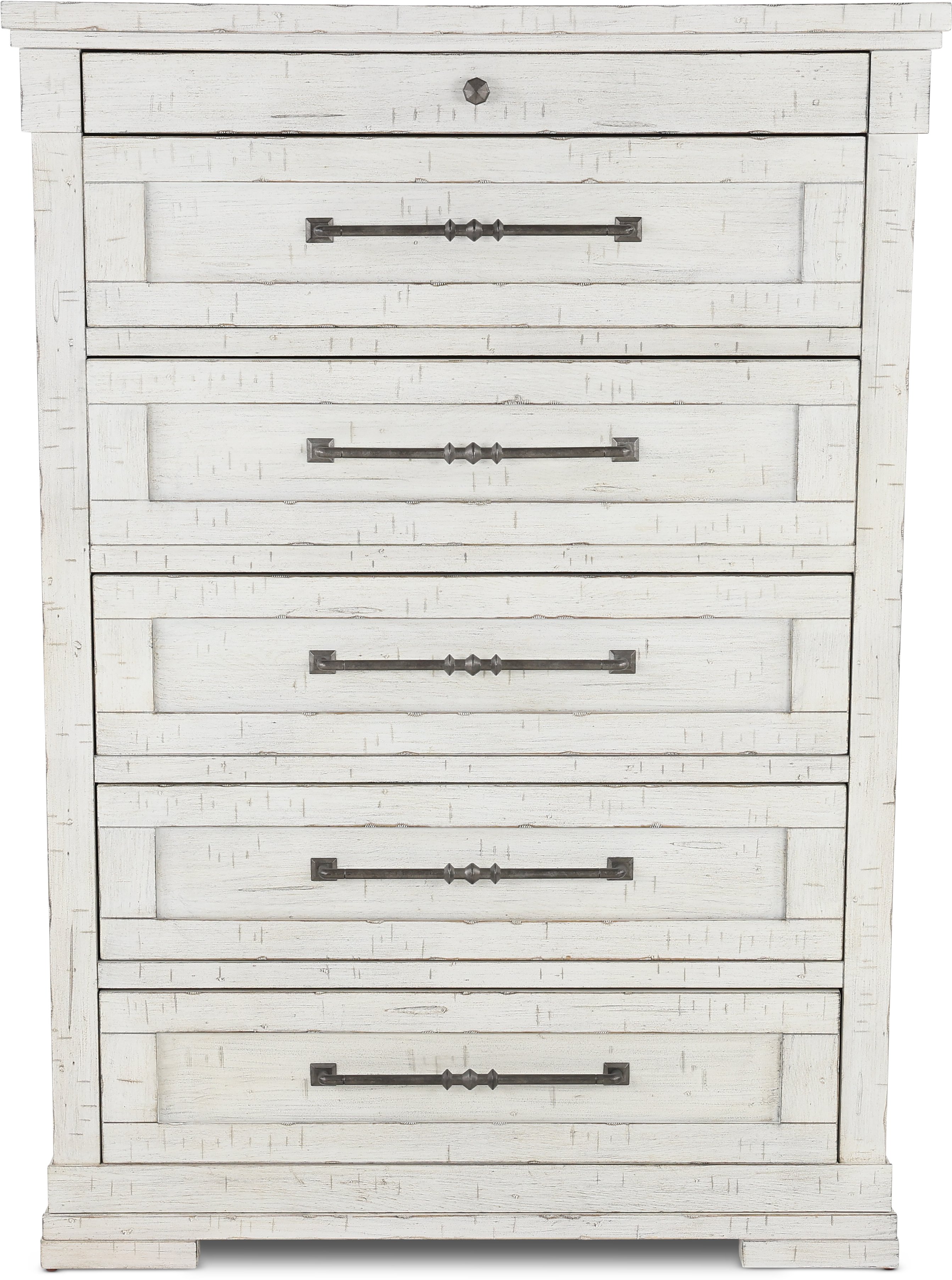 Casual Rustic Chalk White Chest of Drawers - Coming Home-1