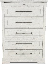Casual Rustic Chalk White Chest of Drawers - Coming Home