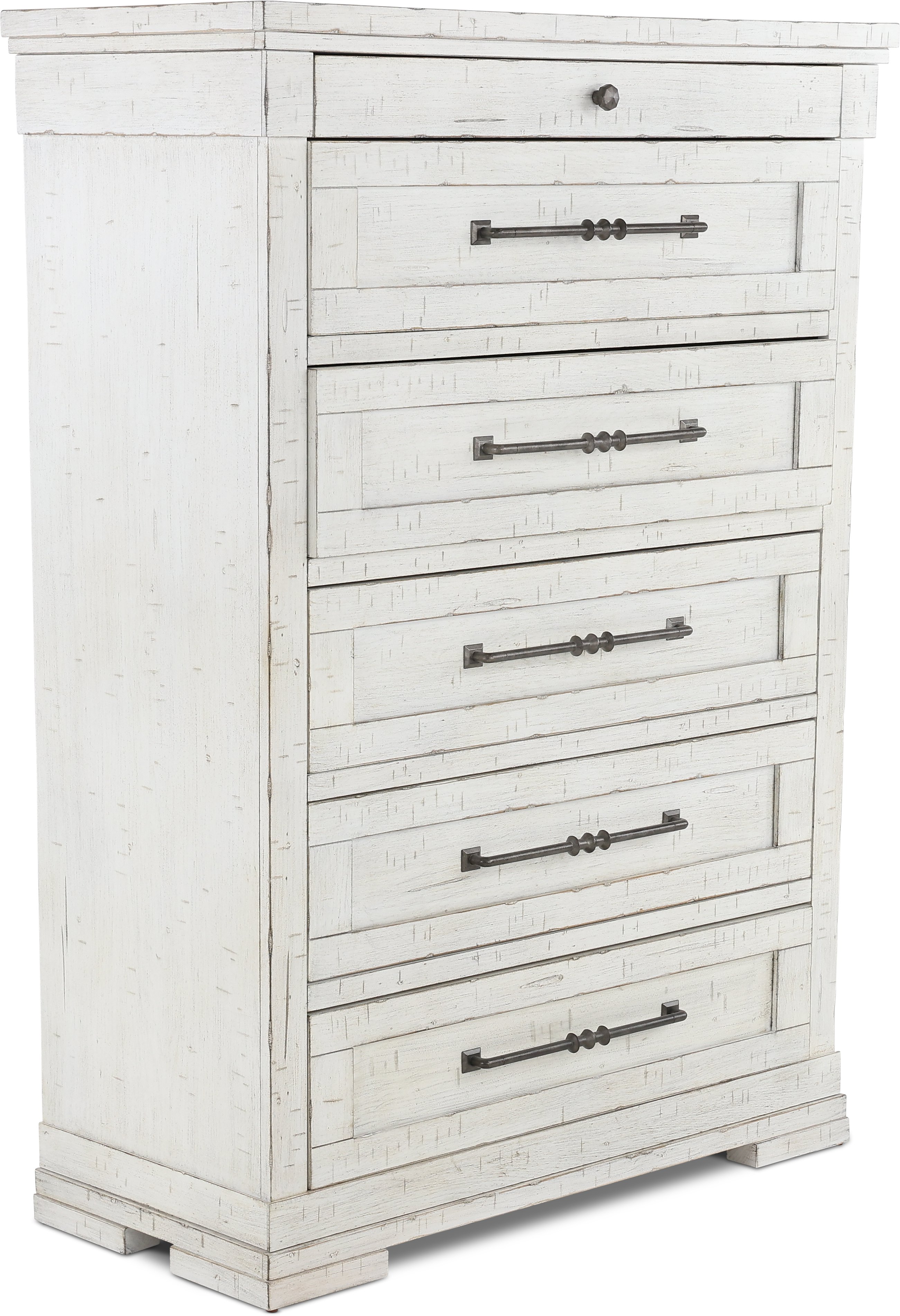 Casual Rustic Chalk White Chest of Drawers - Coming Home-2