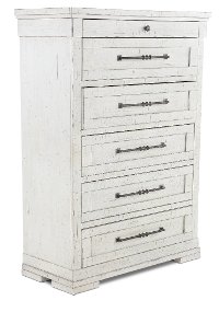 Casual Rustic Chalk White Chest of Drawers - Coming Home-2