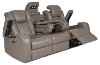 Gray Leather-Match Power Reclining Living Room Set - Transformer-1
