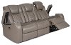 Gray Leather-Match Power Reclining Living Room Set - Transformer-2