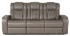 Gray Leather-Match Power Reclining Living Room Set - Transformer-3