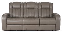 Gray Leather-Match Power Reclining Living Room Set - Transformer-3