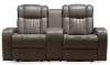 Gray Leather-Match Power Reclining Living Room Set - Transformer-6