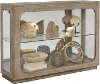 Washed Brown Small Curio Cabinet
