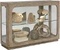 Washed Brown Small Curio Cabinet