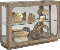 Washed Brown Small Curio Cabinet