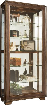 Sliding Door Glass Curio Cabinet