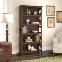 KWB132BC-03 5 Shelf Cherry Brown Bookshelf - Key West