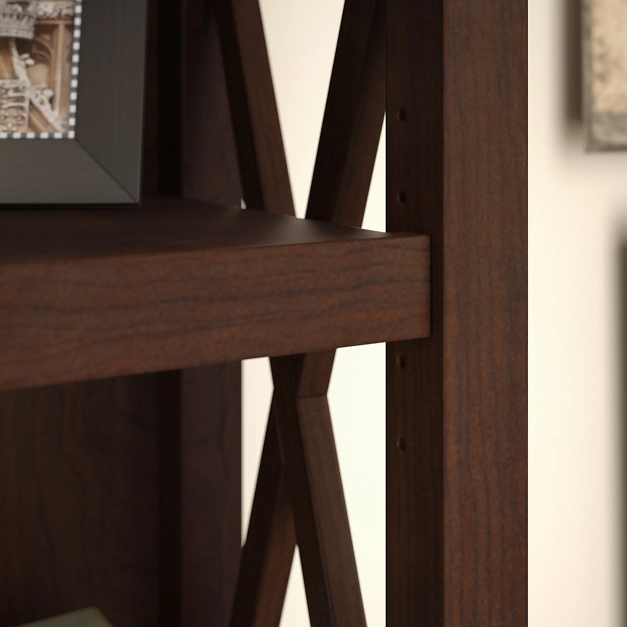 KWB132BC-03 5 Shelf Cherry Brown Bookshelf - Key West-3