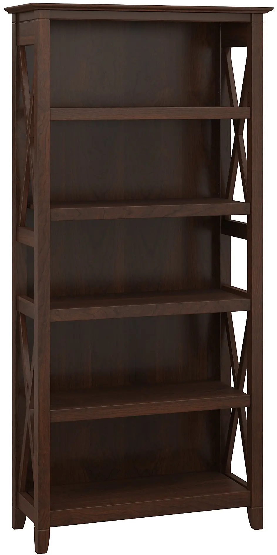 KWB132BC-03 5 Shelf Cherry Brown Bookshelf - Key West-4
