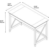 Cherry Brown Casual 48 Inch Writing Desk - Key West-6