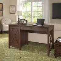 KWD154BC-03 Cherry Brown Casual 54 Inch Office Desk - Key West