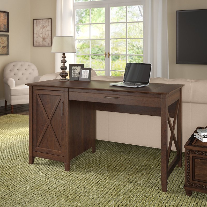 Cherry Brown Casual 54 Inch Office Desk Key West Rc Willey