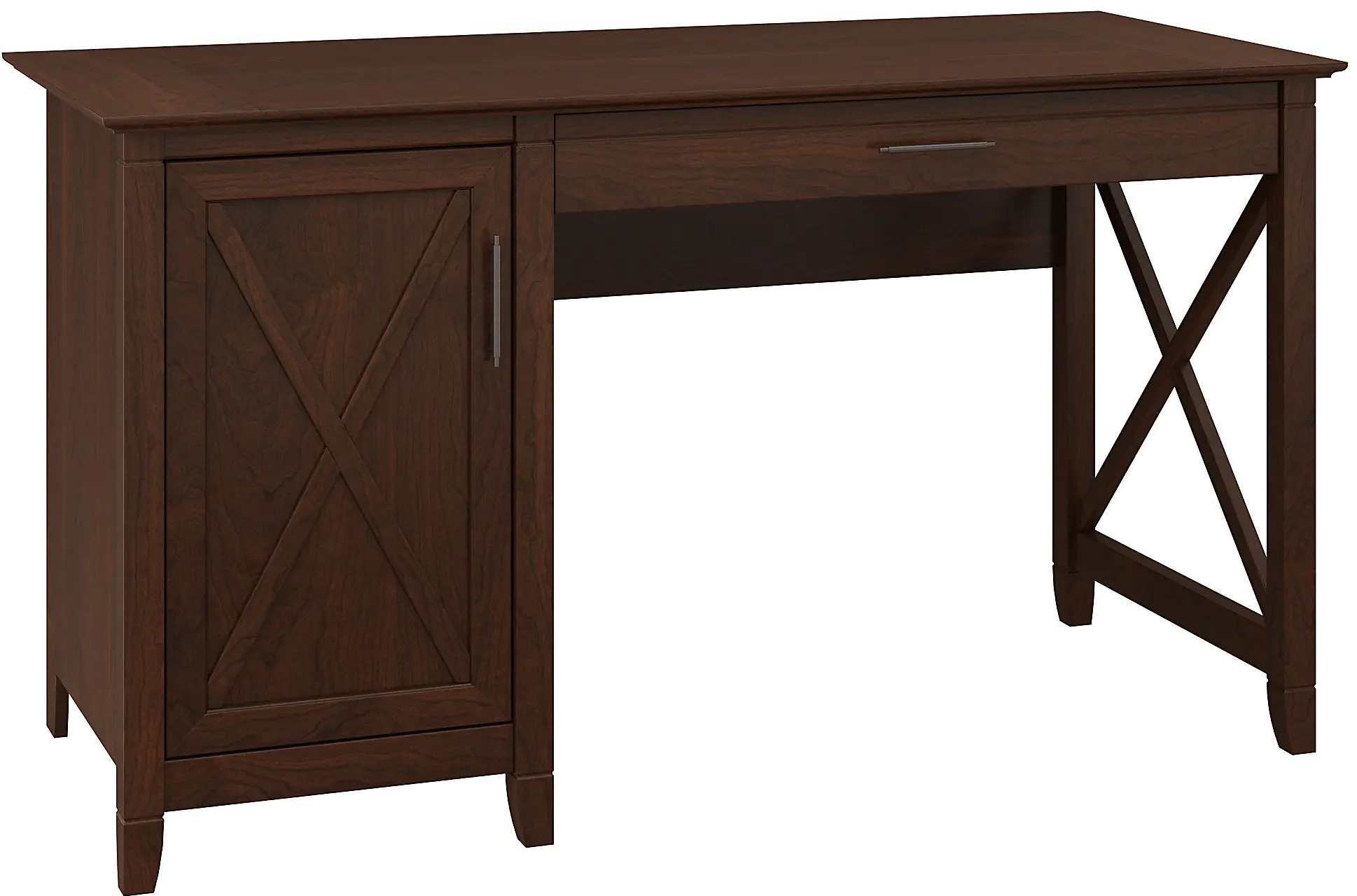 KWD154BC-03 Cherry Brown Casual 54 Inch Office Desk - Key West-2