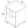 Cherry Brown 2 Drawer Wood Rolling File Cabinet - Key West-6