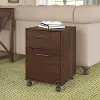 KWF116BC-03 Key West Cherry Brown Rolling 2 Drawer Wooden File Cabinet - Bush Furniture