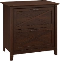 Cherry Brown 2 Drawer Wood Lateral File Cabinet - Key West-2
