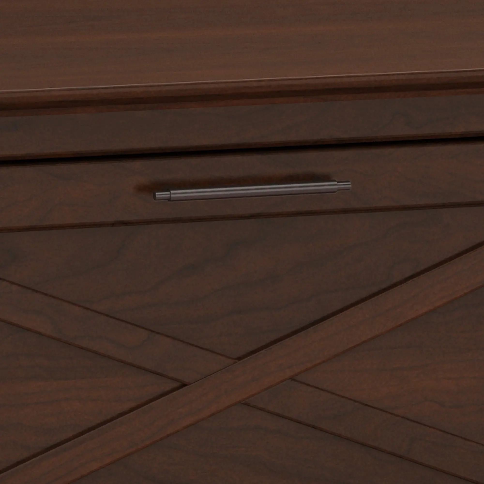 KWF130BC-03 Cherry Brown 2 Drawer Wood Lateral File Cabinet - Key West-6
