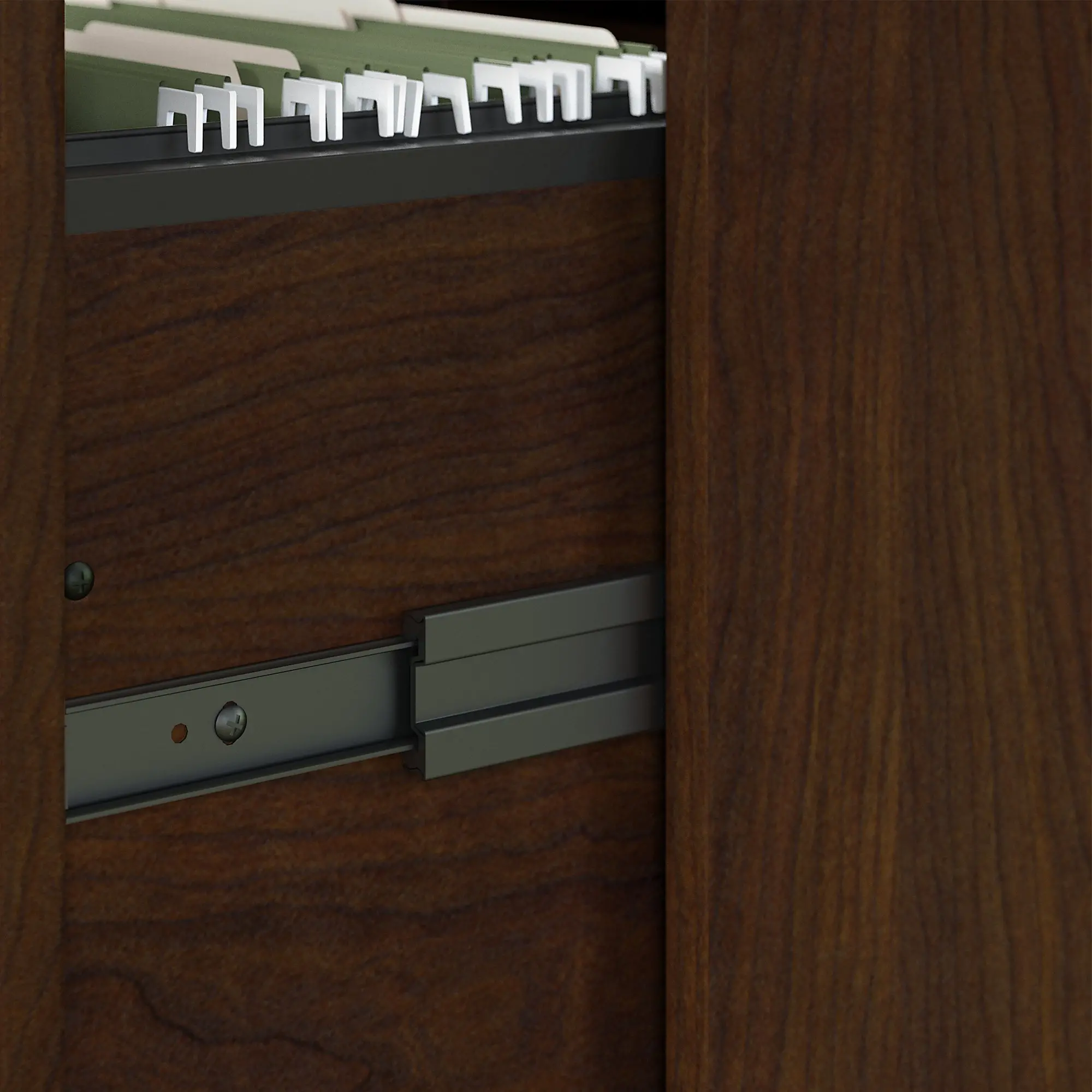 KWF130BC-03 Cherry Brown 2 Drawer Wood Lateral File Cabinet - Key West-7