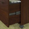 Brown Writing Desk, Rolling File Cabinet, and Bookshelf Combo - Key West-4